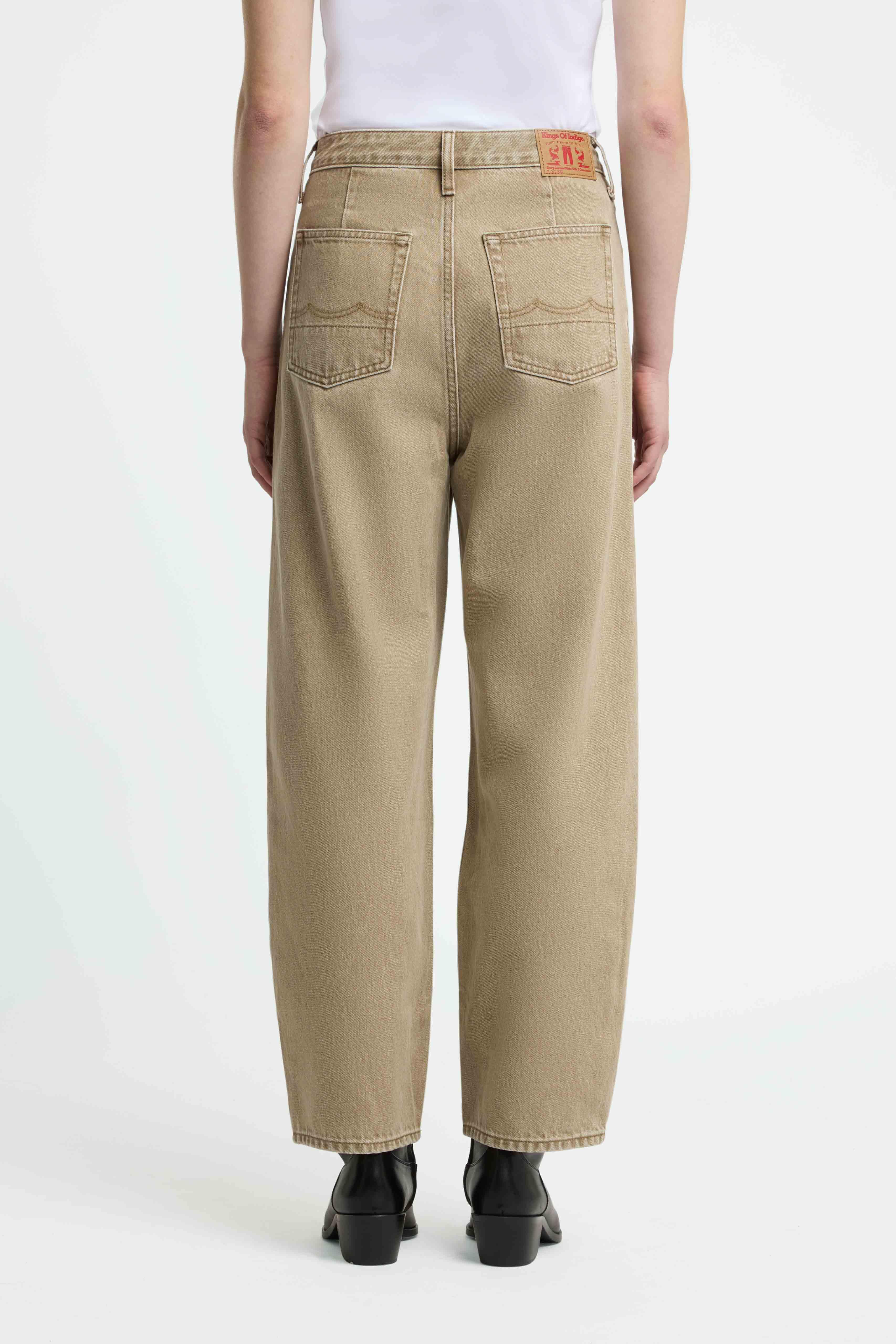 Kings Of Indigo Leila Dark Beige Damen Jeans Hose beige